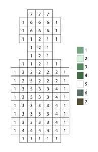 Pixel green glass bottle color by number