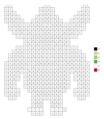 Pixel green monster color by number