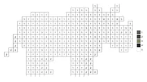Pixel green rhinoceros color by number