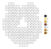 Pixel horseshoe color by number