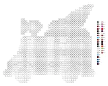 Pixel ice cream truck color by number