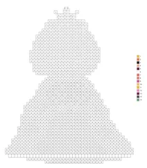 Pixel japanese doll color by number