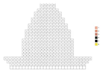Pixel leather hat color by number