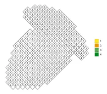Pixel lemon color by number