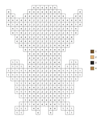 Pixel monkey color by number