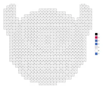 Pixel monster head color by number