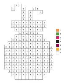 Pixel new year’s bag of sweets color by number