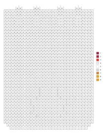 Pixel notebook color by number grid