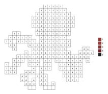 Pixel octopus color by number