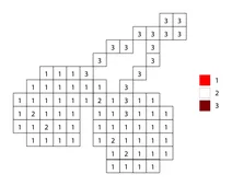 Pixel pacman cherry color by number