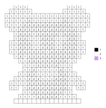 Pixel panda sticker color by number