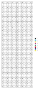 Pixel pattern color by number chart