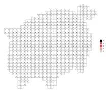 Pixel piggy bank color by number
