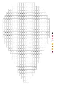 Pixel pink ice cream cone color by number
