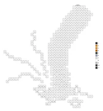 Pixel put out cigarette with ashes and smoke effect color by number