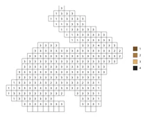 Pixel rabbit color by number