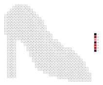 Pixel red high heels shoe color by number