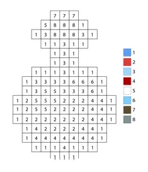 Pixel red potion color by number
