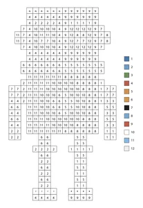 Pixel robot color by number 15