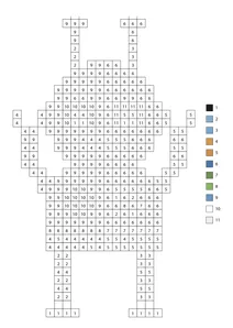 Pixel robot color by number 16