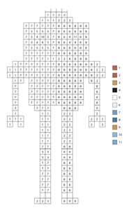 Pixel robot color by number