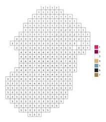 Pixel santa claus color by number
