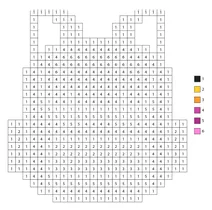 Pixel school bag color by number