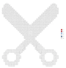 Pixel scissor color by number