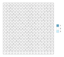 Pixel snowflake color by number