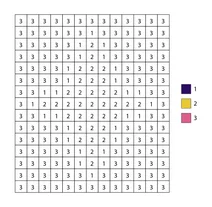 Pixel spark color by number grid