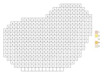 Pixel sunny side up eggs color by number