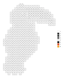 Pixel toucan color by number