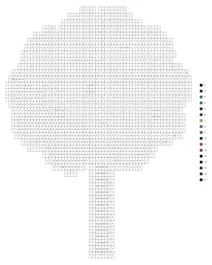 Pixel tree color by number