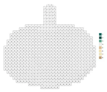 Pixel white pumpkin color by number