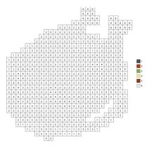 Pixel whole chicken on lettuce leaves color by number
