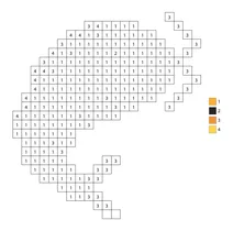 Pixel yellow catfish color by number