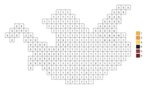 Pixel yellow stingray color by number