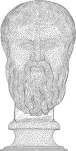 Платон бюст 3d каркас