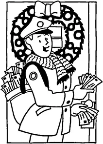 Поштар із різдвяними листівками