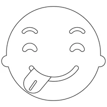 Посмішка з язиком обличчя emoji