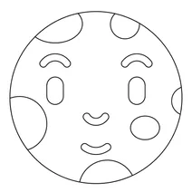 Повний місяць з емодзі обличчя