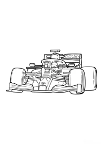 Розмальовка «”Простий гоночний болід Red Bull”»: роздрукувати, завантажити