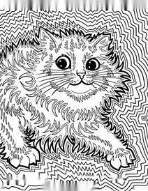 Psychedelic cat by louis wain
