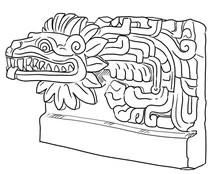 Quetzalcoatl temple relief