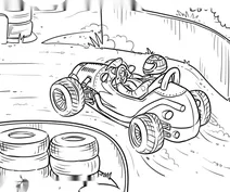 Race car on the track
