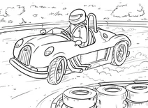 Race car on track