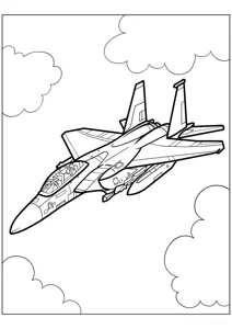 Розмальовка «”Реактивний літак Boeing F-15″»: роздрукувати, завантажити