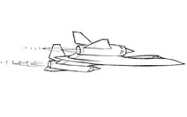 Реактивний літак sr-71 blackbird у польоті