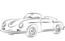 Ретро автомобіль porsche 356 cabrio