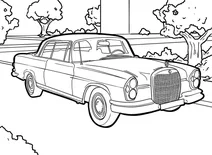 Ретро mercedes-benz 300 se coupe (1965)